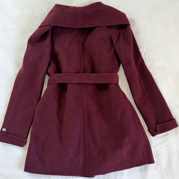 Soia & Kyo BRIDGETTE-N Merlot Women's Wool Belted Coat R13A - Picture 2 of 11
